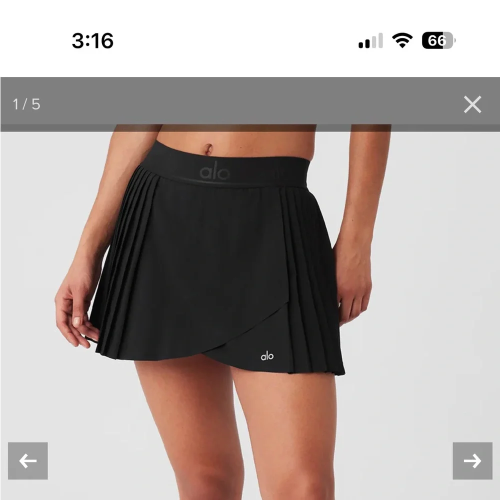 ALO Yoga Black Mini Skirt